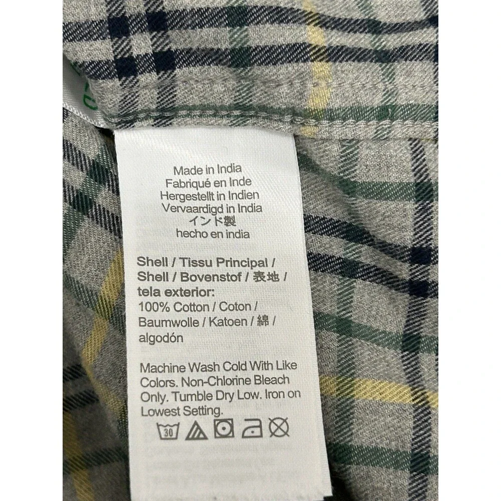 J Crew Brushed Twill Button Down Shirt Mens XL Classic Long Sleeve Plaid AP635